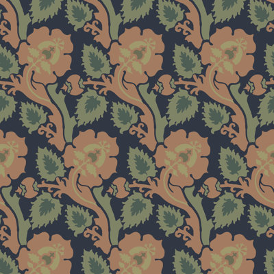 Paisley Briar - Persian Rug Botanical Wallpaper