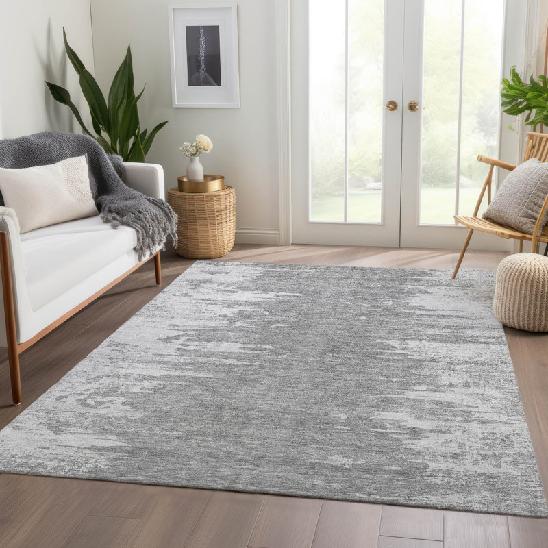  Rectangle Emblyn Indoor/Outdoor Area Rug with Non-Slip Backing, Rectangle 3' x 5'