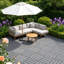 Lot de 84 dalles emboîtables pour garage, installation facile, dalles de sol en plastique résistantes aux intempéries pour jardin, extérieur et intérieur