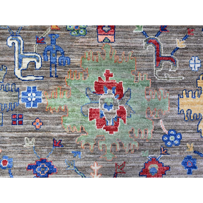 Sharuna One-of-a-Kind Rectangle: 8' X 9'10" New Age Wool Area Rug Grey