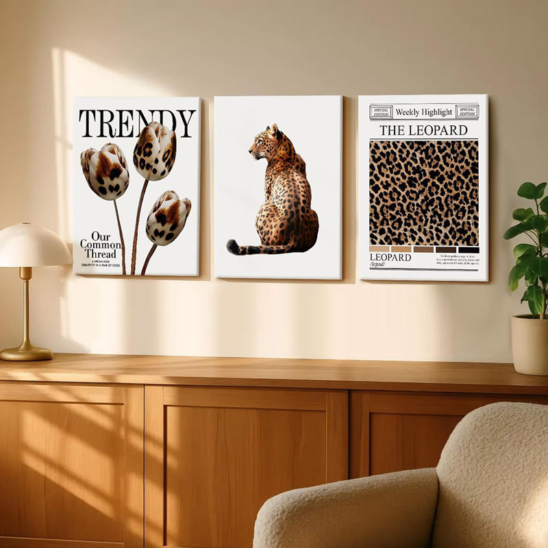 3 Piece Wrapped Canvas Print, 40cm H x 30cm W