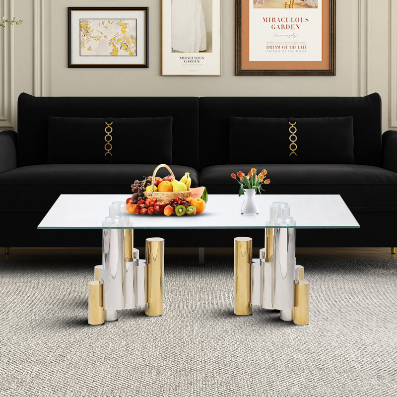 Stoyana Glass Top Coffee Table