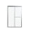 Porte de douche coulissante double demi-cadre de 44 po x l 72 po x H 72 po, porte de douche à dérivation, porte en verre trempé épais de 1/4 po (6 mm)