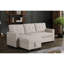 Canapé modulaire rembourré convertible à 3 places avec rangement, structure en lin beige, rembourrage en mousse, canapé-lit simple, coussins de dossier amovibles, idéal pour accueillir une nuit, largeur de 81,86 po, 54,55 po-9186944