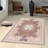 Stylish Woven Carpet, 4 x 6 Feet, 100% Polyester | Antibacterial, 3D Digital Printing, Non-Slip PVC Felt Dot Underside | Machine Washable, 0.4 in Pile Height, Perfect for Living Room & Bedroom Decor-2130122680