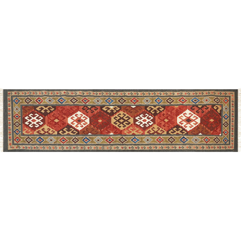 Blocher Southwestern Wool Hand Woven Area Rug, Runner 80 x 300cm