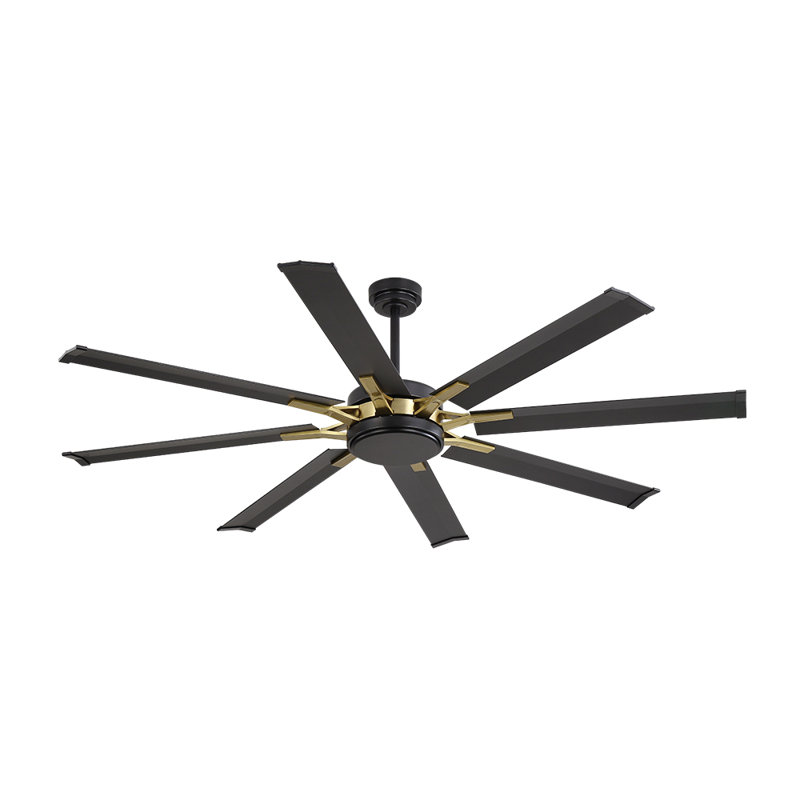 Ventilateur de plafond intérieur sans lumière, moteur réversible, Noir, noir, noir, noir, 72", Noir, noir, noir, noir