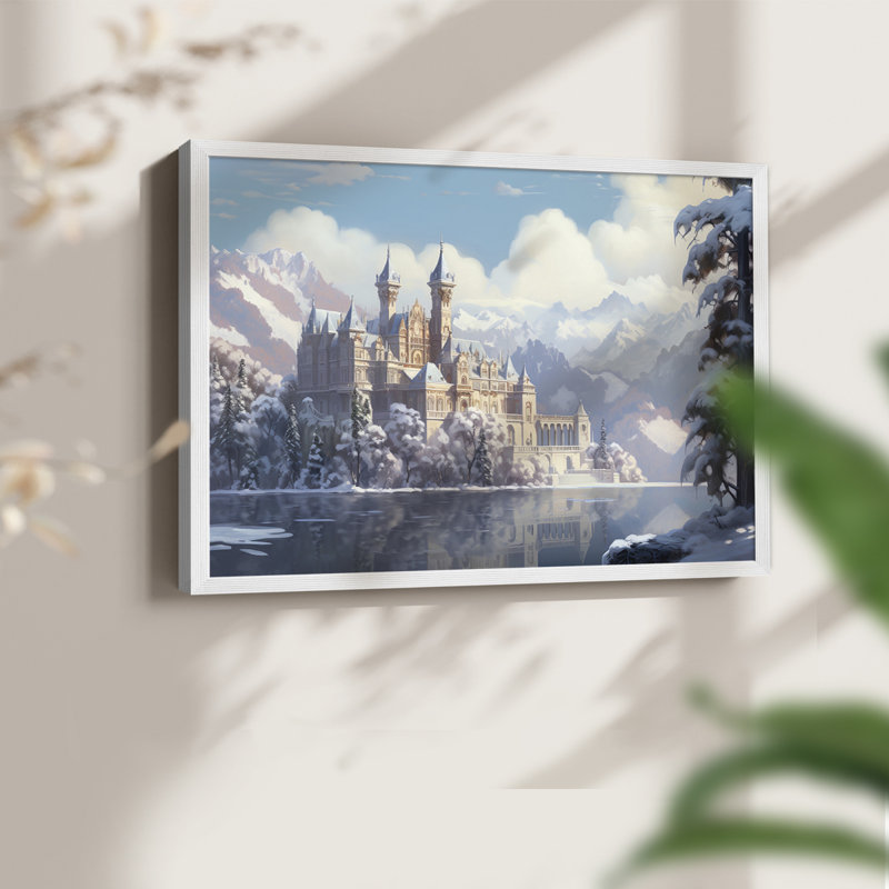 Landscape Series-CVIII -Framed Print - Restickable, 8" H x 10" W, White
