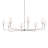 52" XL 8-Light Round Chandelier with White Linen Shade-177498394