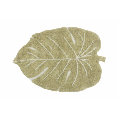 MiniOnes Hand Tufted Cotton Area Rug in Natural/Olive