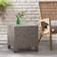 Table de bout en rotin de 18 po pour l'intérieur et l'extérieur, aucun assemblage requis-1344598480