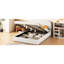 Lit plateforme avec toison blanche et housse de rangement hydraulique efficace-1630150071