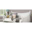 Lit de jour simple de style transitionnel avec moulures et finition blanche-1271011955