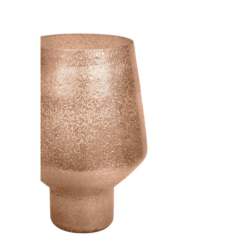 Opulent Tall Curved Metallic Vase, Gold