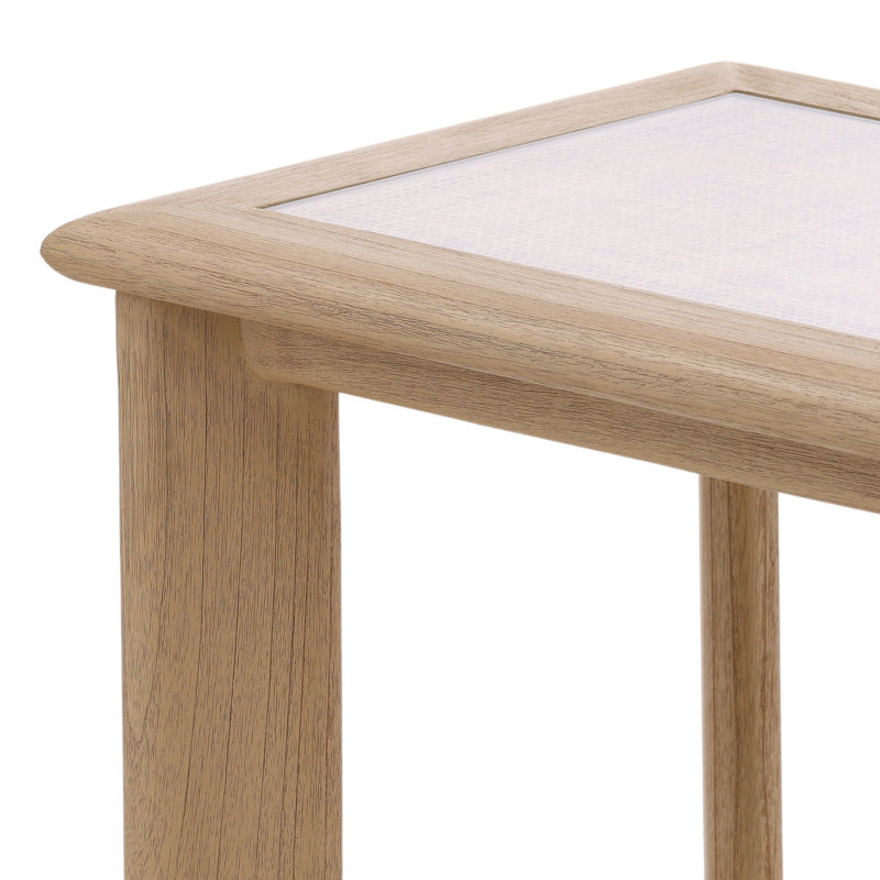 Keenan Mindi Wood End Table, Natural