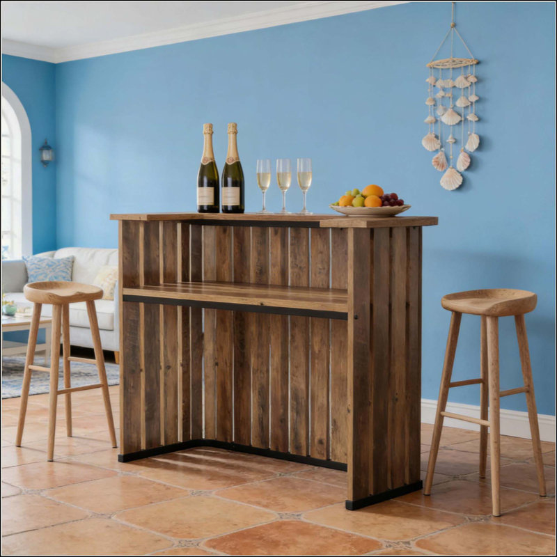 Table de bar à liqueur de style naturel, unité de bar (table seulement)
