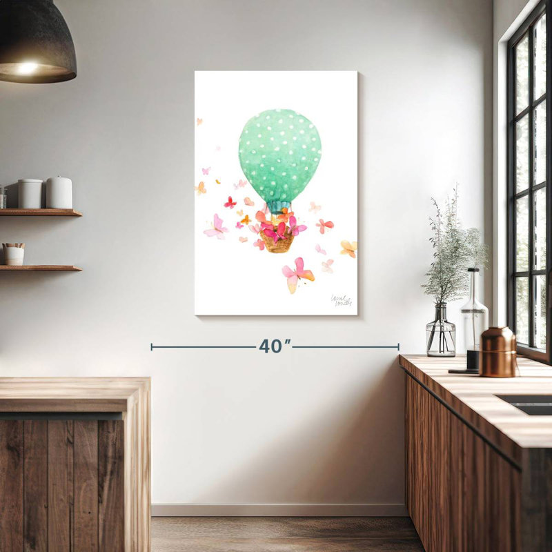 Montgolfière avec papillons Mehar, H 39 po x l 26 po