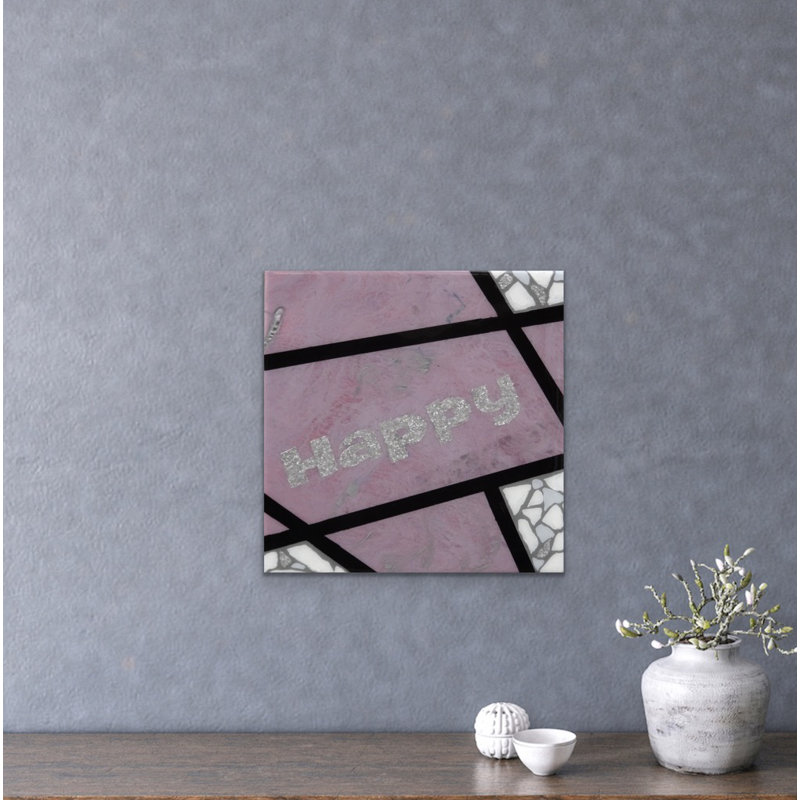 Happy-Purple Print by Eddie Bruckner