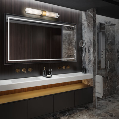 28" Luzerne Dimmable LED Bath Vanity & Wall Light, Aged Brass