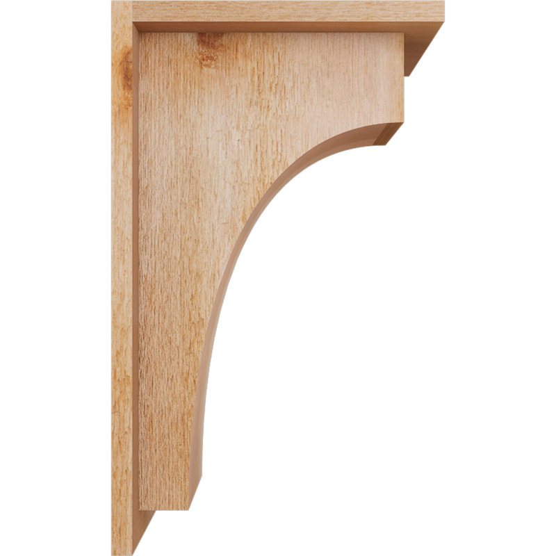 Corbeau Huntington avec plaque arrière, H 20 po x l 6 po x P 12 po, Cèdre rouge, Sciage brut