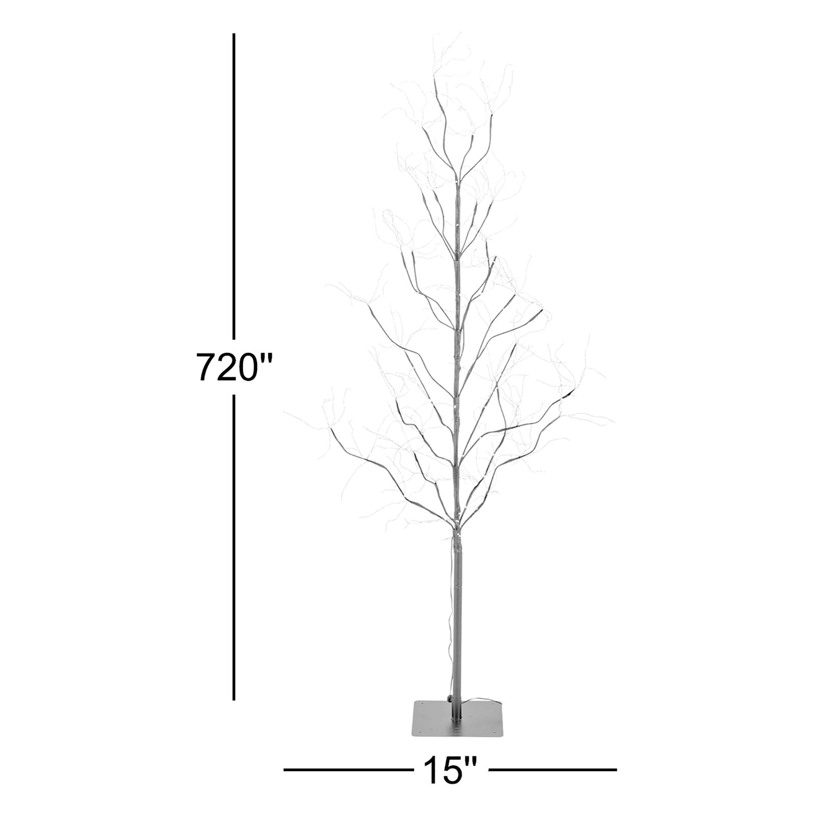60' Lighted Artificial Pine Christmas Tree