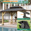 Pavillon de jardin extérieur en bois massif l 12 pi x P 10 pi-1929318388
