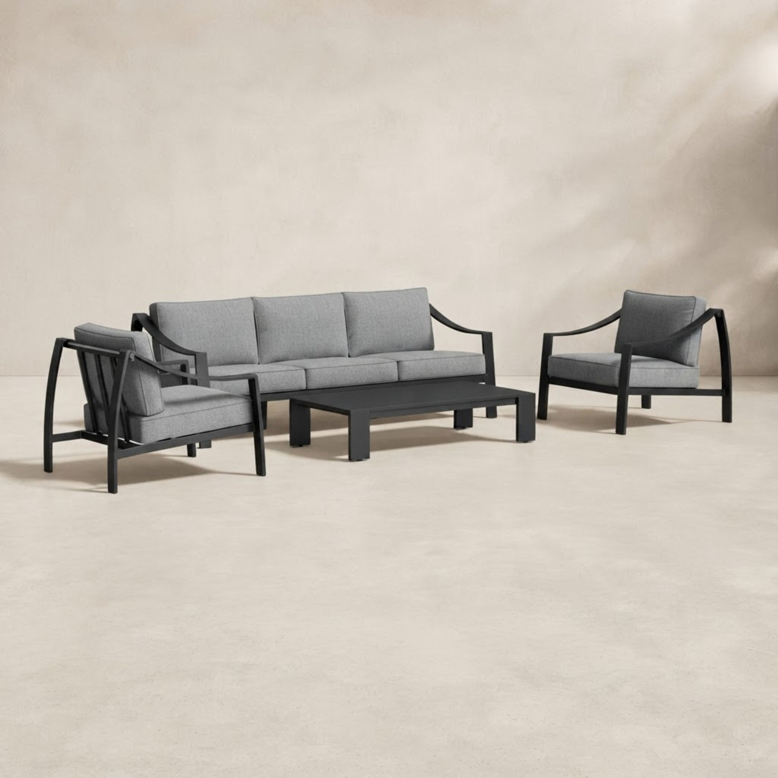Harma 5 - Person Patio Conversation Set, Black