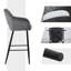 Candace Upholstered Counter Stool with Metal Frame-1593295927