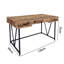 Marielle Metal Base Writing Desk