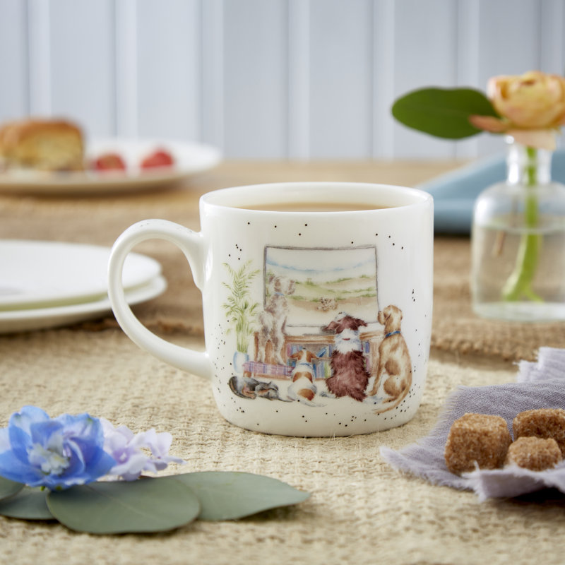 Wrendale Designs, Fine Bone China - Movie Night (Dogs) Mug