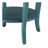Teal Round Side Table With Bottom Shelf