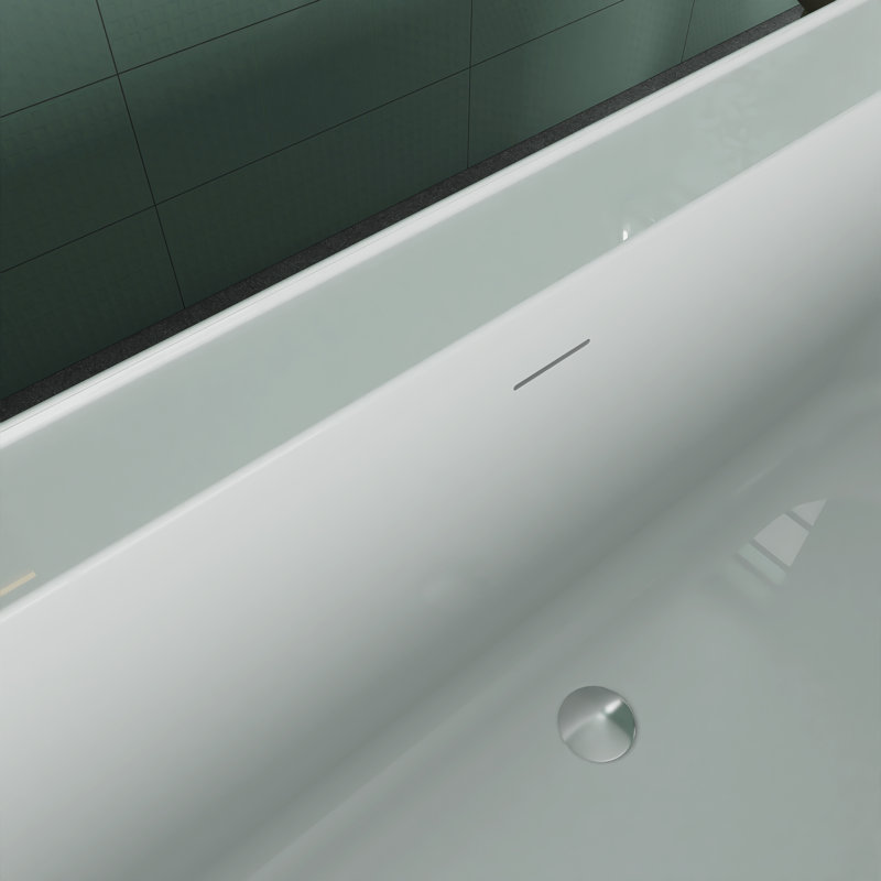 Baignoire de trempage autoportante en acrylique 59,06 po x 28,7 po