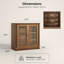 Vitrine basse, noyer-1068380553