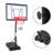 Pool Basketball Hoop Portable For Swimming Pool, Black Upgraded Water Basketball Backboard Stand-127396770