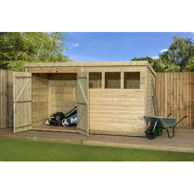 12 Ft. W x 3 Ft. D Shiplap Pent Wooden Shed