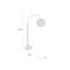 Lampe sur pied arquée 76,5 po Aline
