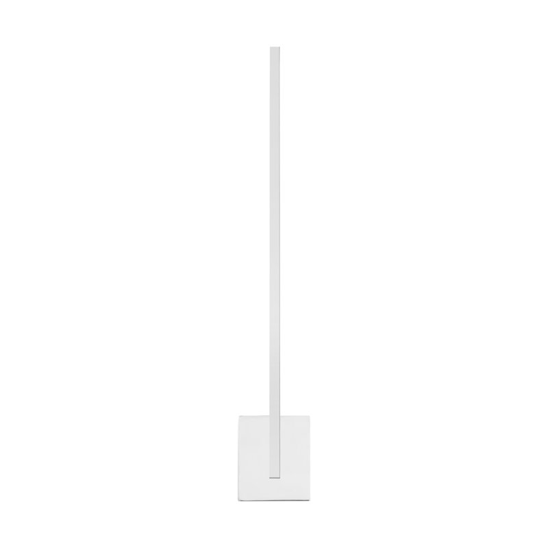 Klee 1 - Light LED Armed Sconce, 26.5 H x 4.3" W x 3.4" D, Polished Nickel/White Marble