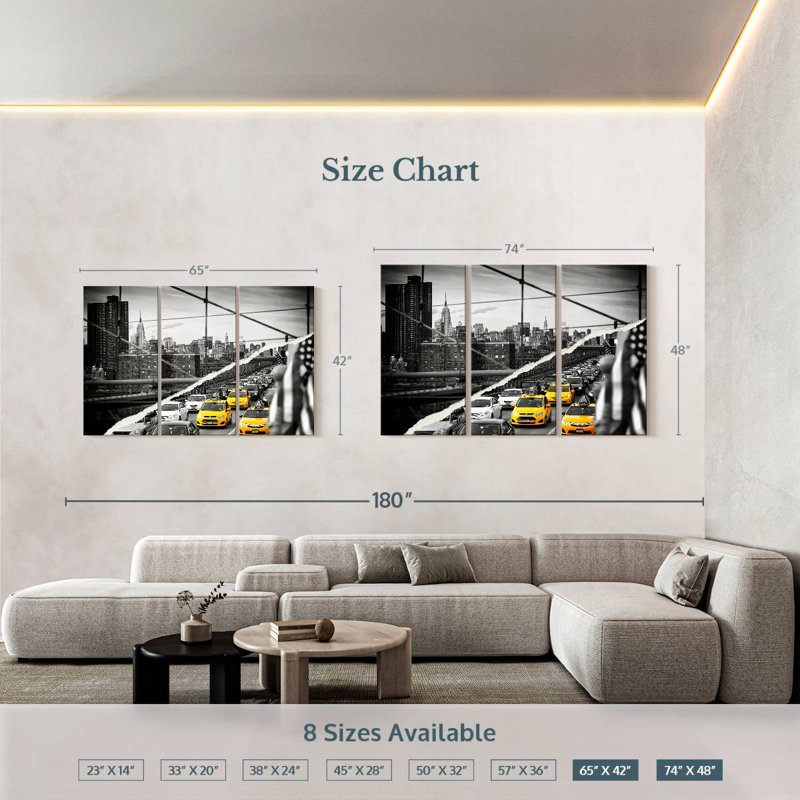 Mehar Dual Torn NYC, 42" H x 65" W