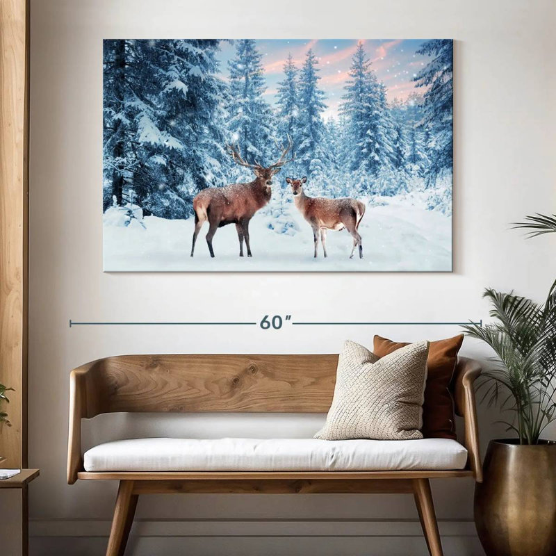 « Winter Wonderland », cerf, H 34 po x l 51 po