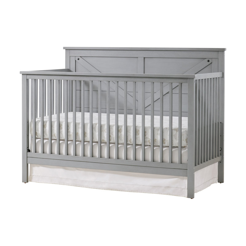 Lit de bébé 4 en 1 Montauk, Gris champêtre