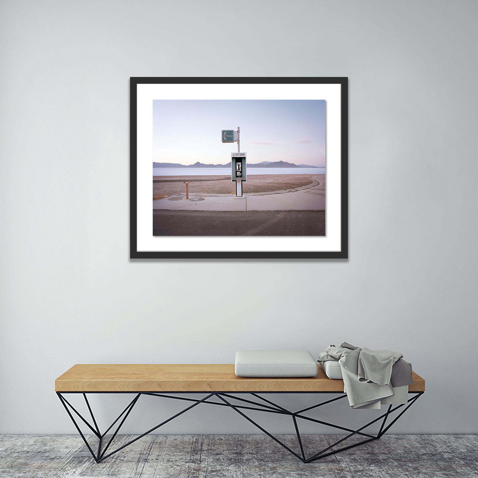 Bonneville Pay Phone by Ryann Ford, Black, 59" H x 72" W x 2.5" D