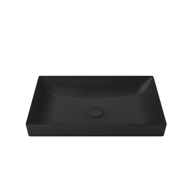 Kiwami® 23.63" Vessel Bathroom Sink, Matte Black