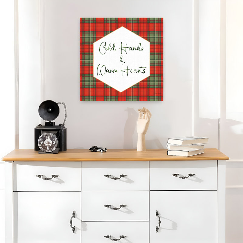 «Classic Christmas VI», art abstrait traditionnel, H 18 po x l 18 po