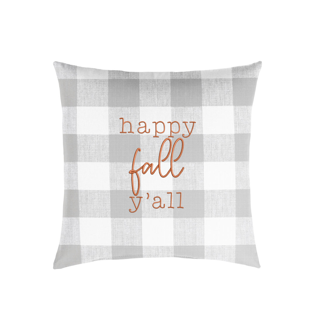 Happy Fall Yall Square Pillow Cover & Insert Mozaic Company