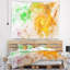 Tapisserie polyèdre rotatif jaune abstrait-28494507