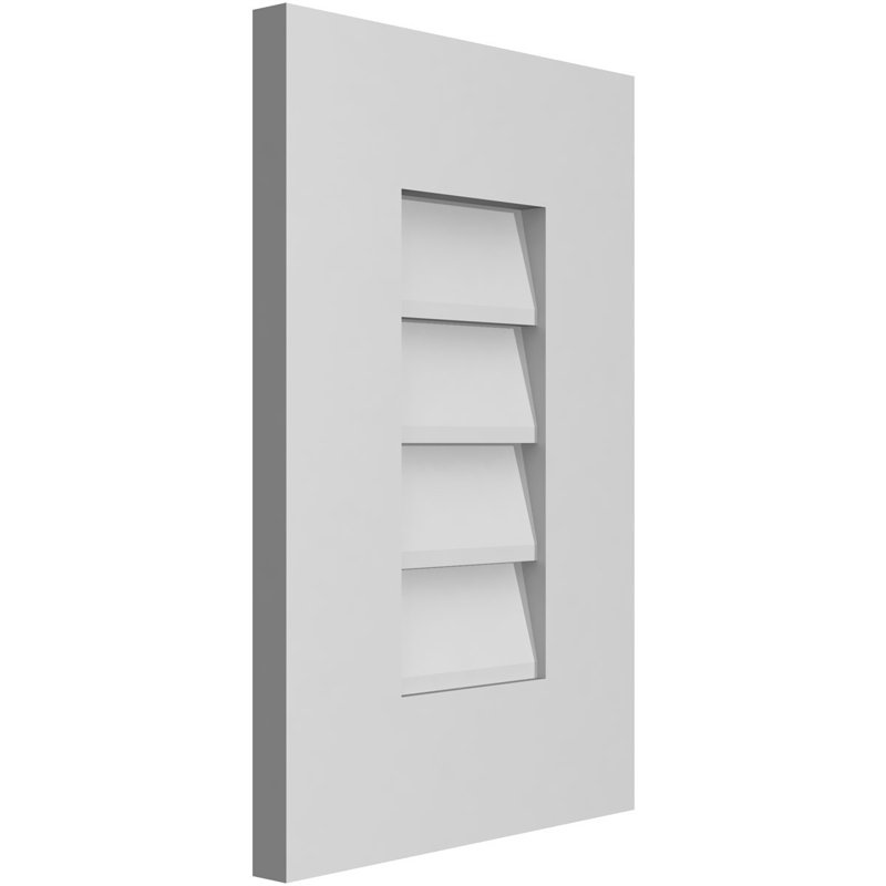 Vent à pignon rectangulaire en uréthane non-fonctionnel, H 18 po x l 12 po x P 1 po