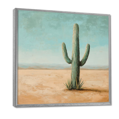 Cactus dans le désert III - Cactus, art mural