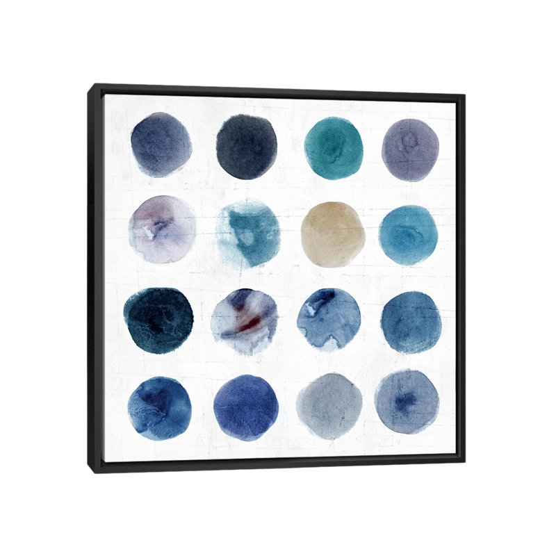 " Encompassed Indigo " by Isabelle Z, Black Framed Canvas, 26" H x 26" W x 1.5" D, No Mat