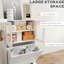 Armoire de rangement pour animal de compagnie blanc avec bols pour chien