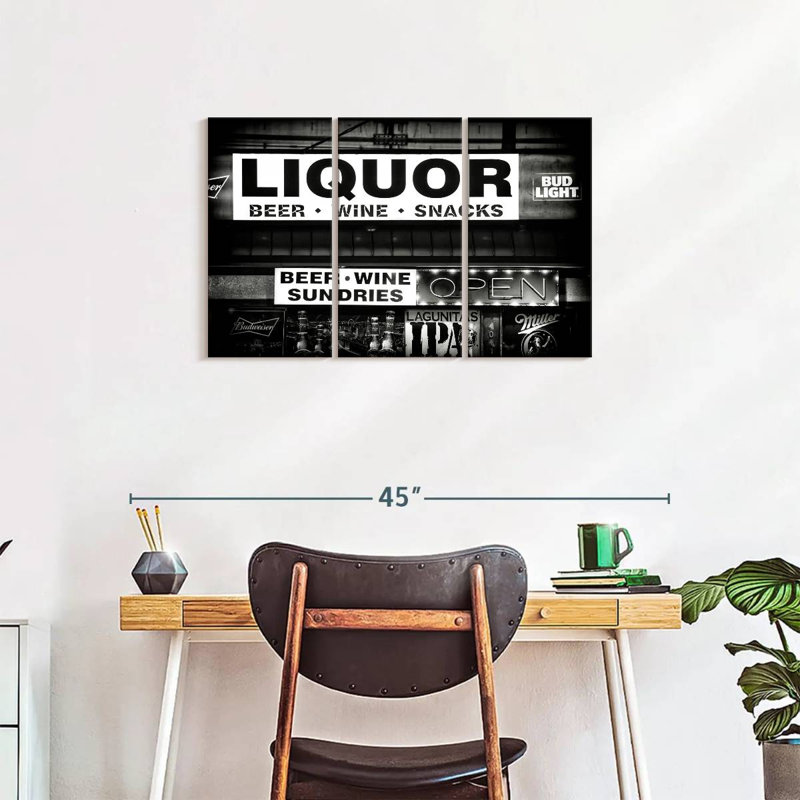 'Black Nevada Liquor, 20" H x 33" W